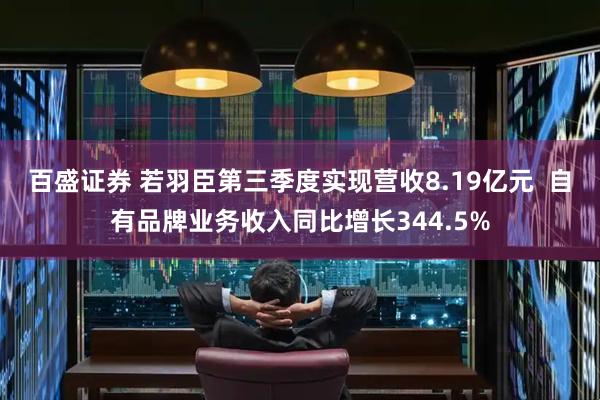 百盛证券 若羽臣第三季度实现营收8.19亿元  自有品牌业务收入同比增长344.5%